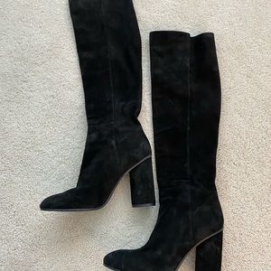 Stuart weitzman eloise suede heeled boots, size 9